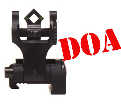 Troy Di-Optic Aperture Folding Rear Sight (BLACK)